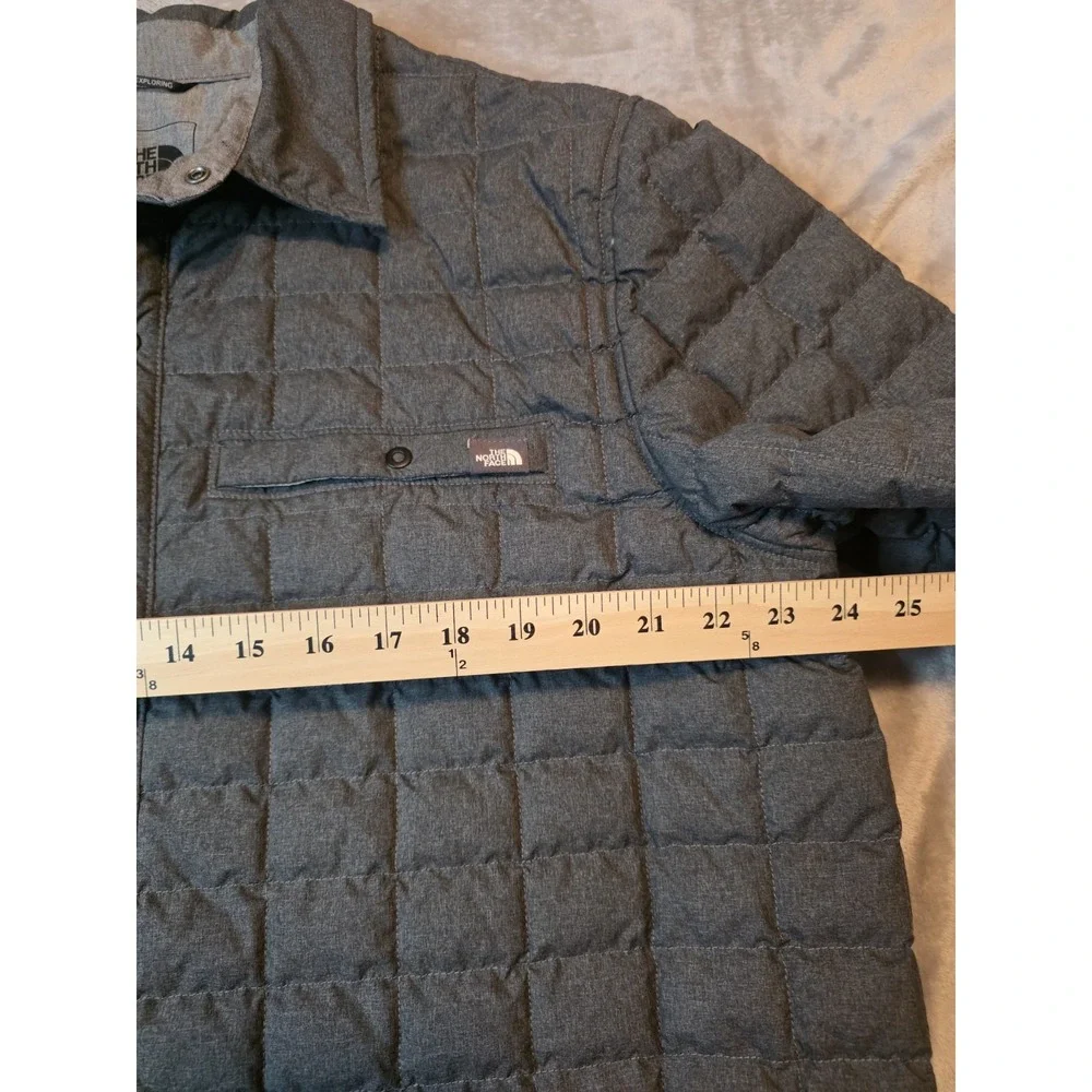 The North Face Men's Jacket Xl Gray ThermoBall Insulated Shirt Primaloft